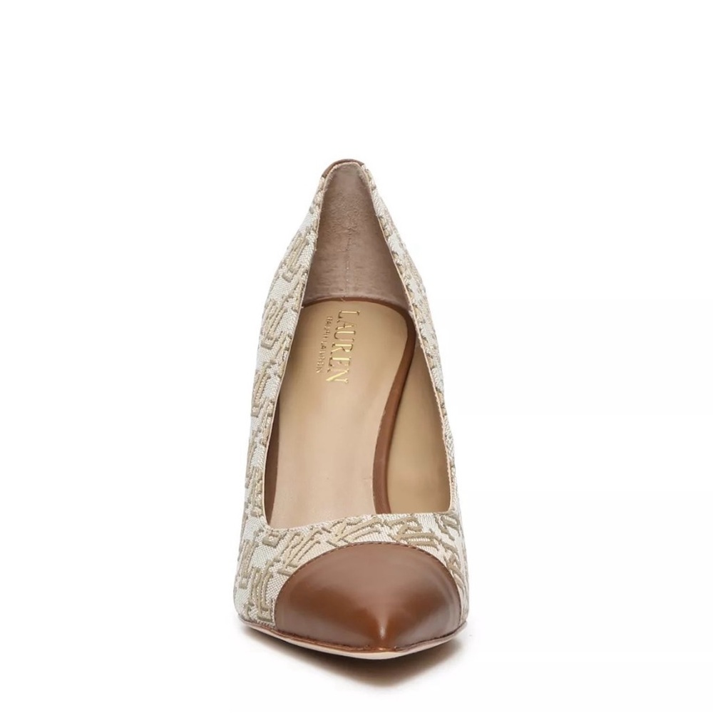 RALPH LAUREN Women's Brown and Cream Pumps - Picture 3 of 17